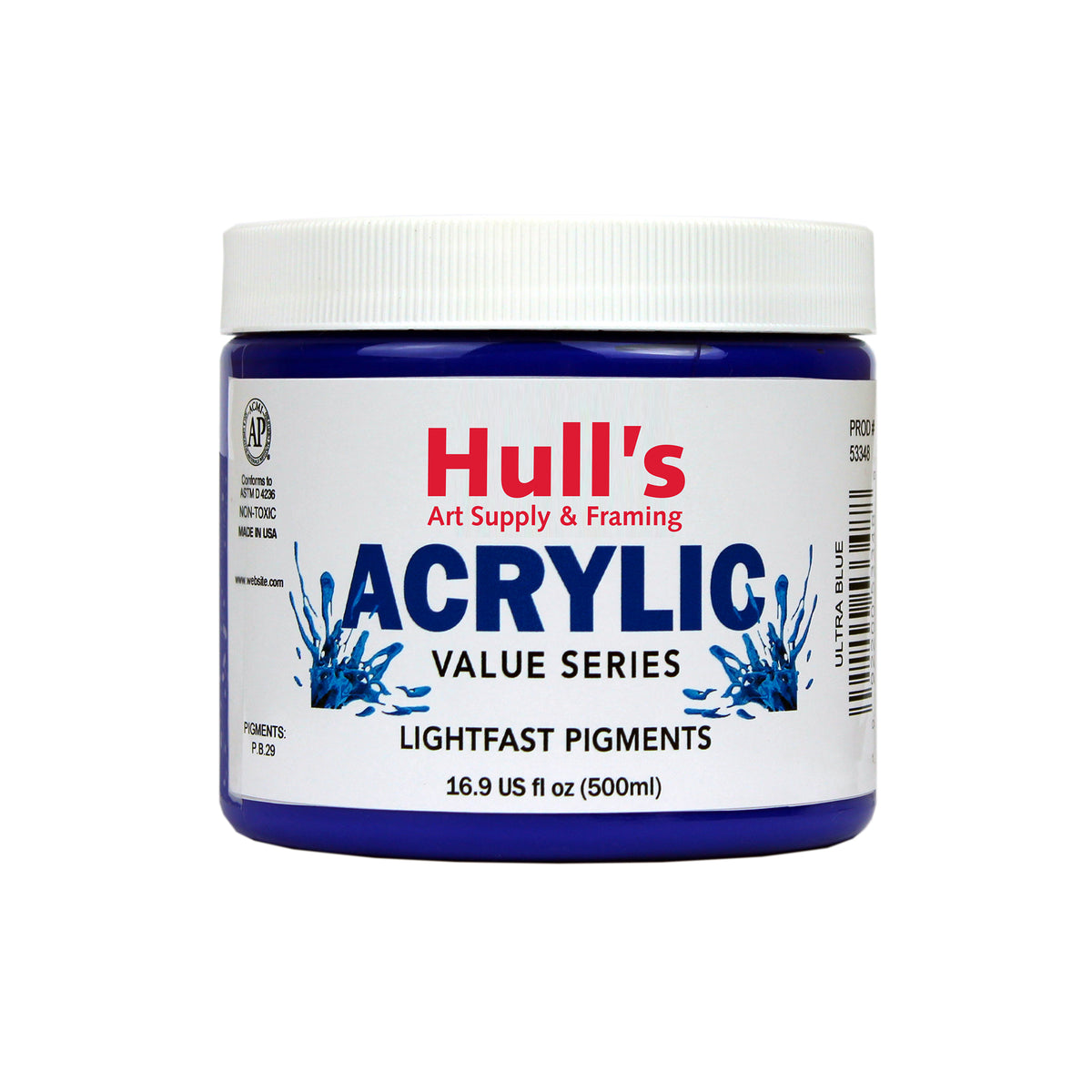 HULLS ACRYLIC 16oz JAR ULTRA BLUE