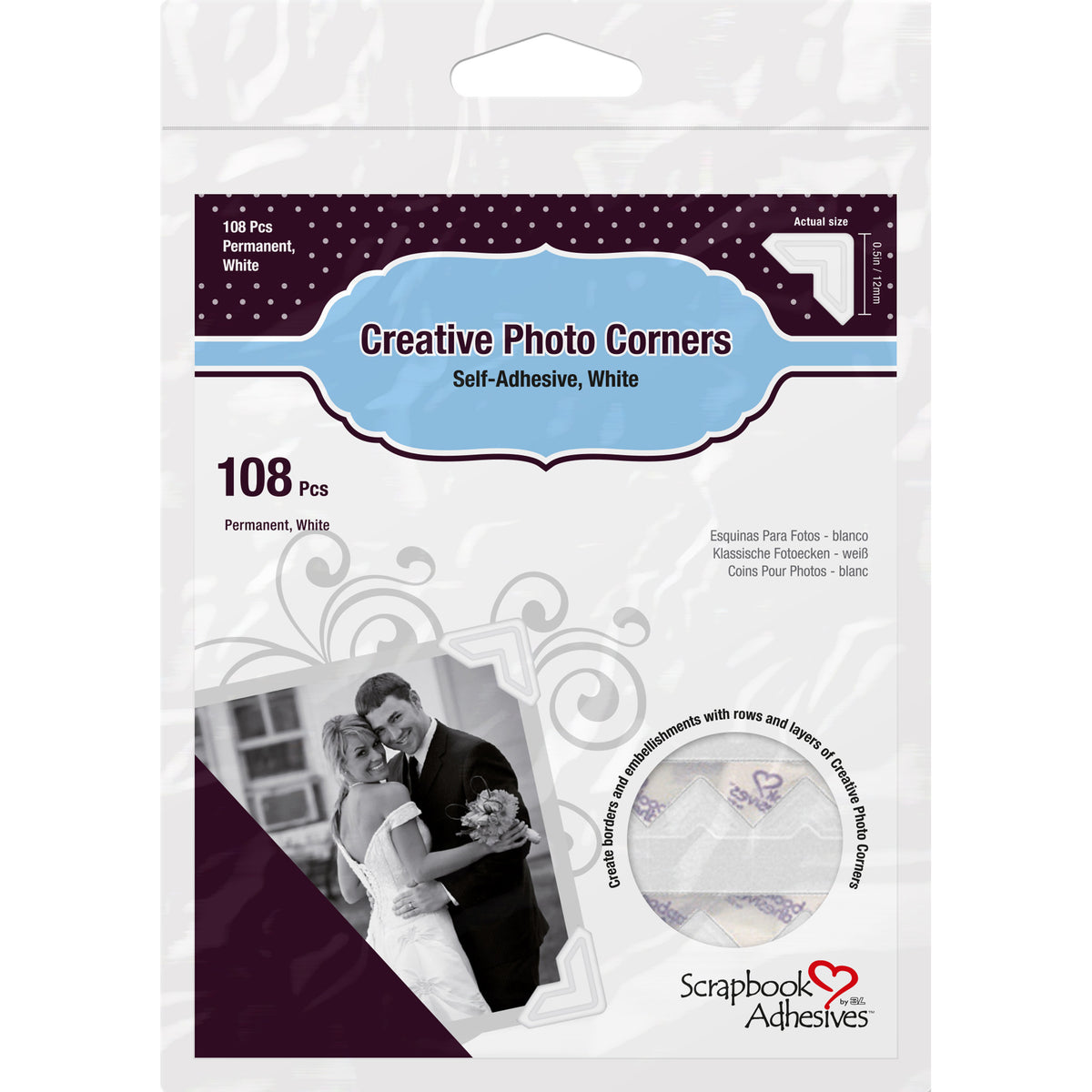 CREATIVE PHOTO CORNERS WHITE