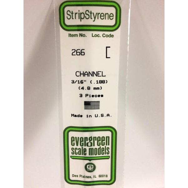 POLYSTYRENE OPAQUE WHITE CHANNEL .060 X 14&#39;&#39; PKG/3