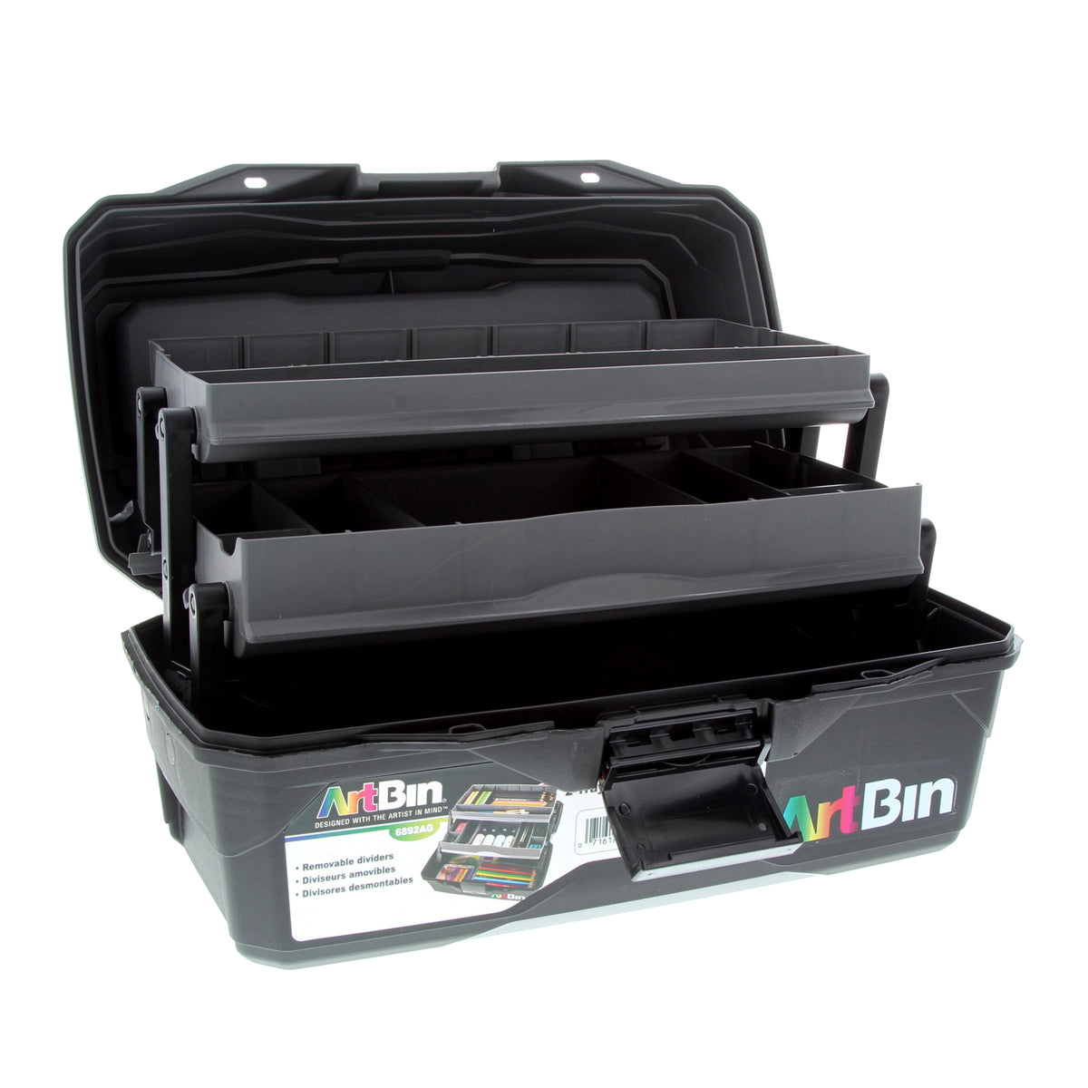 ARTBIN TWO TRAY ART SUPPLY BOX 8X14X7.5