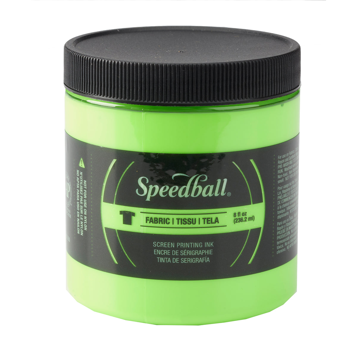FABRIC SCREEN PRINTING INK 8oz FLUORESCENT GREEN