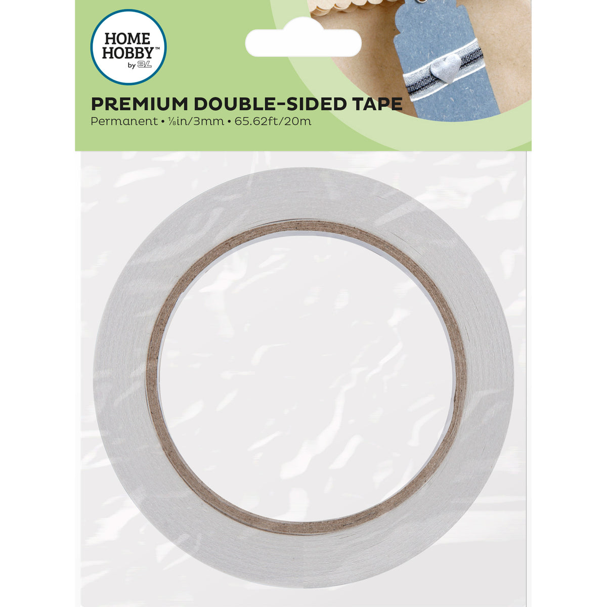 PREMIUM DOUBLE-SIDED TAPE 65.6&#39; x 1/8&quot;