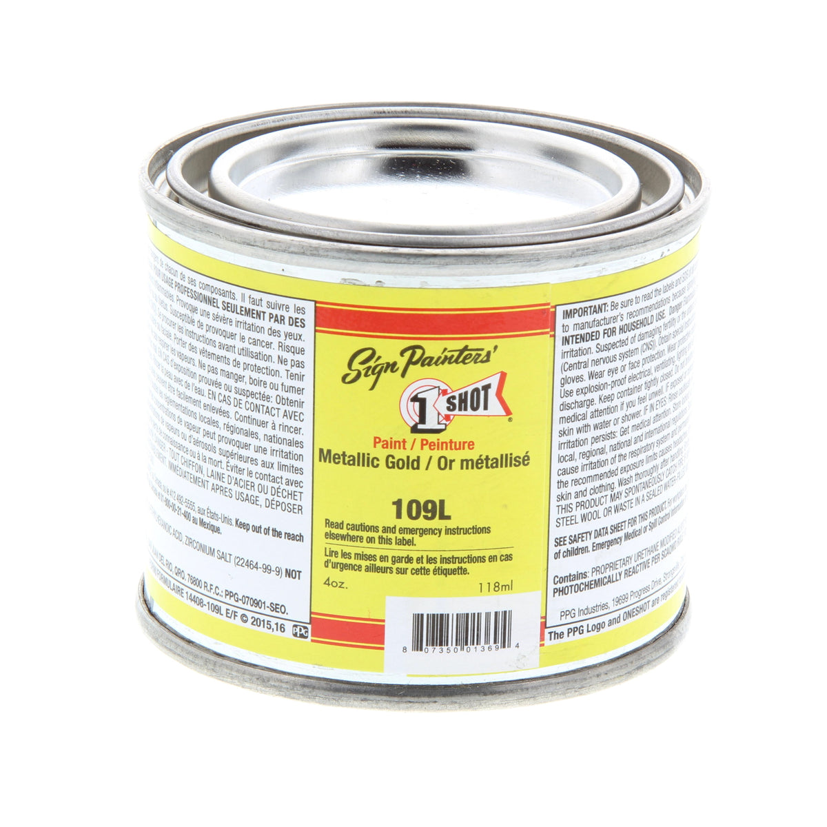 1 SHOT LETTERING ENAMEL METALLIC GOLD 4oz