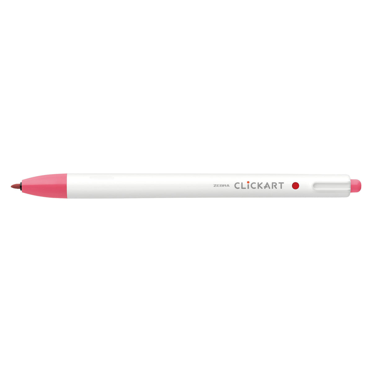 CLICKART RETRACTABLE MARKER PEN 0.6mm BABY RED
