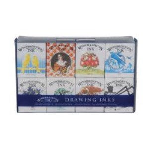 WINSOR &amp; NEWTON DRAWING INK SET/8