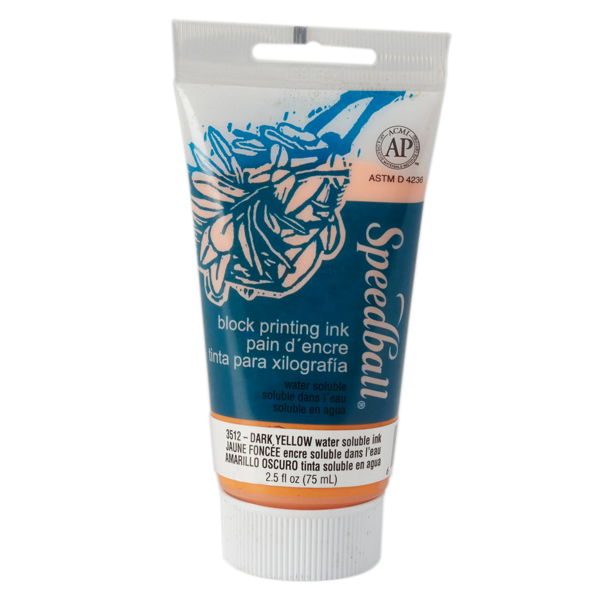 WATER-SOLUBLE BLOCK PRINTING INK 2.5oz DARK YELLOW