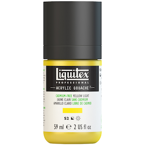 LIQUITEX ACRYLIC GOUACHE 59ml JAR CADMIUM-FREE YELLOW LIGHT
