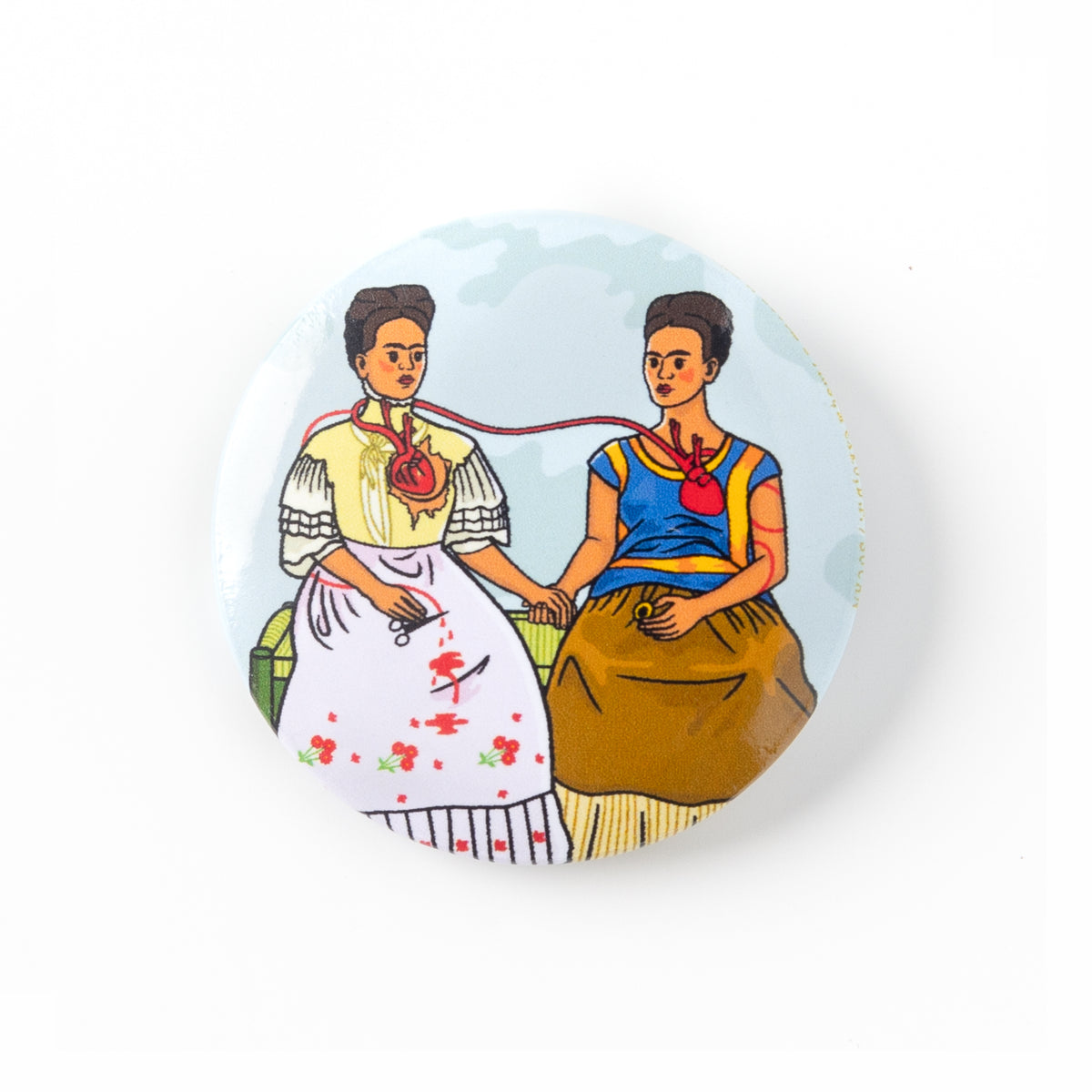 ART HISTORY BUTTON PIN - TWO FRIDAS