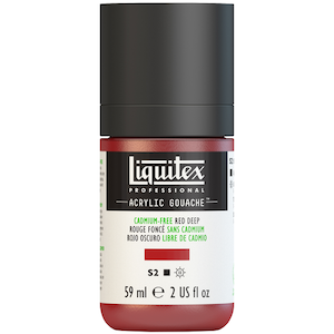 LIQUITEX ACRYLIC GOUACHE 59ml JAR CADMIUM-FREE RED DEEP