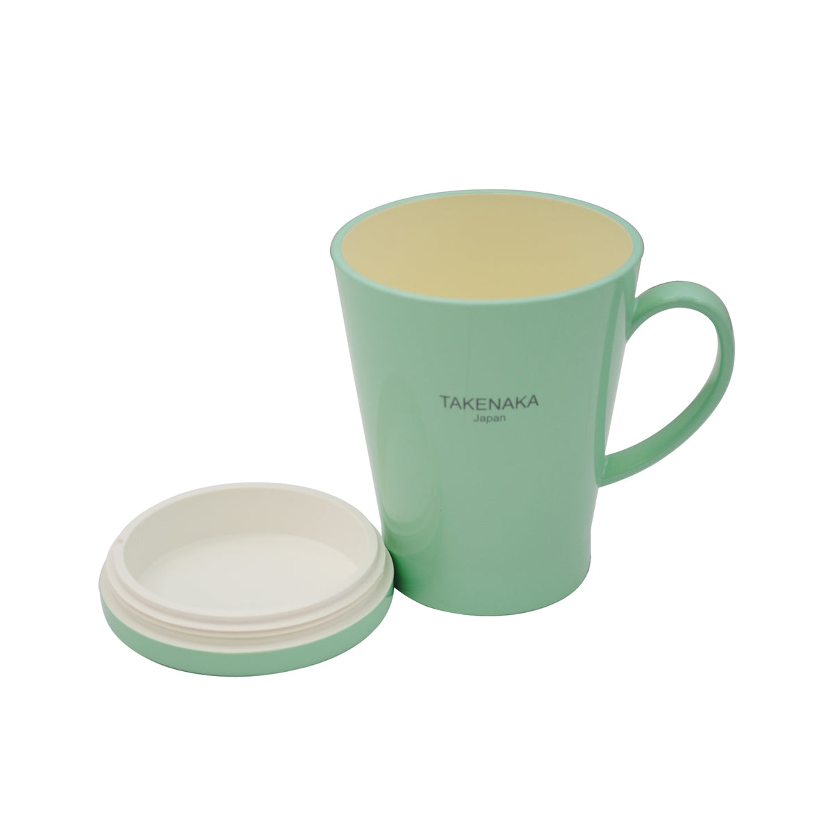 REUSABLE MUG WITH LID PEPPERMINT