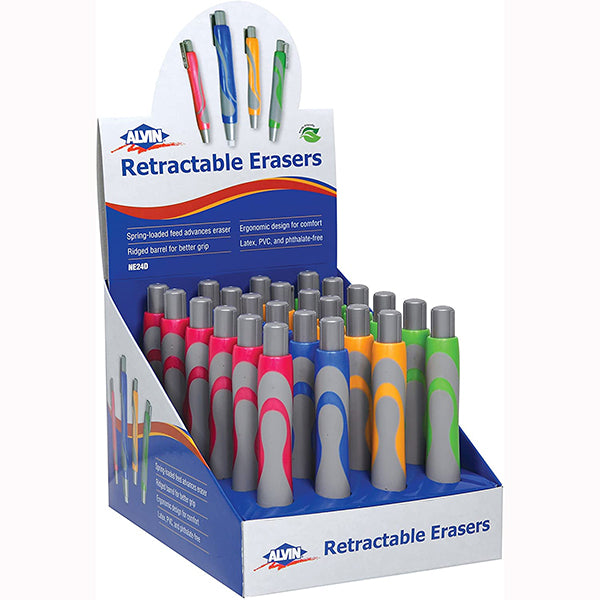 RETRACTABLE ERASER - DISPLAY OF 24