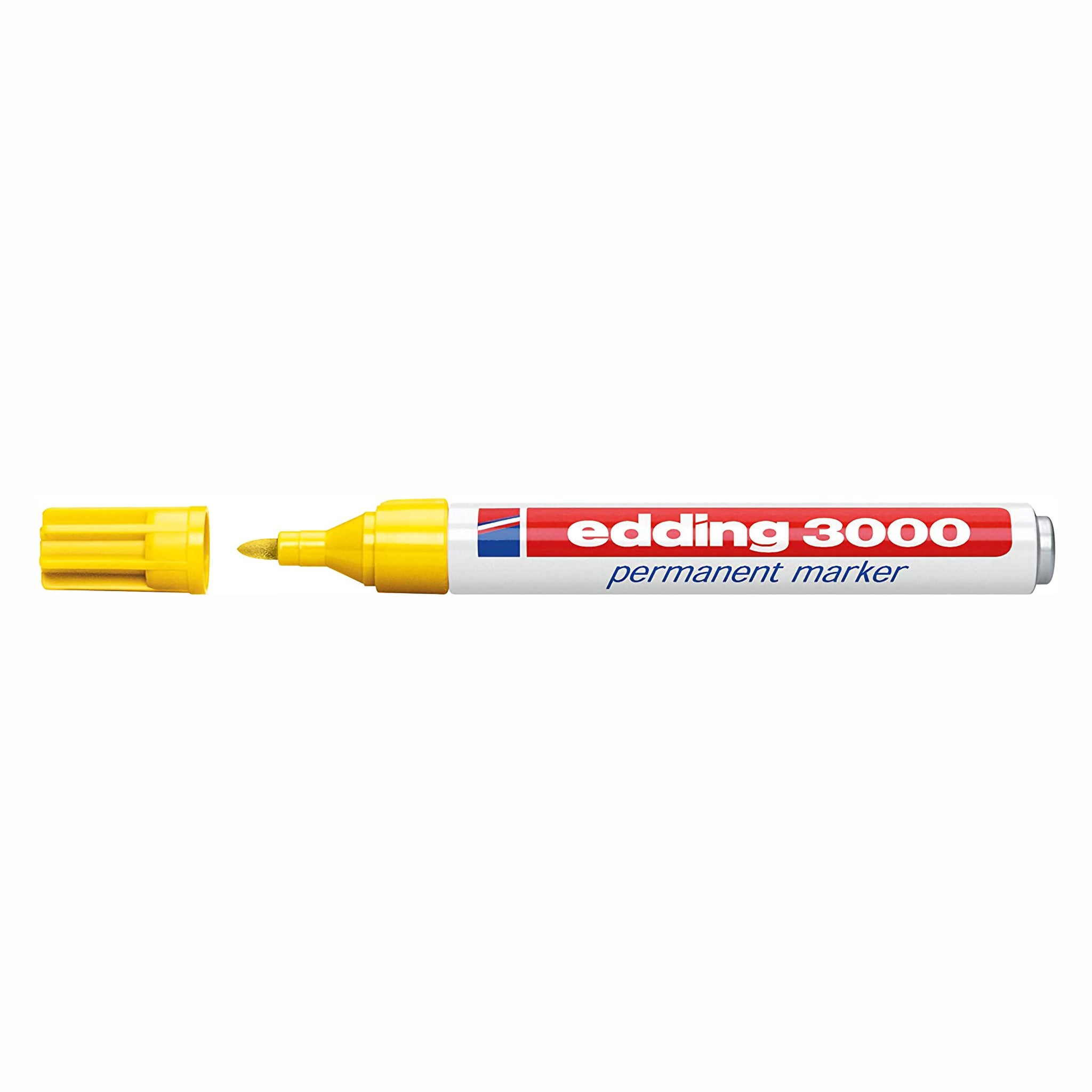 Permanent marker Edding 3000 Yellow (10 Units) – IEWAREHOUSE