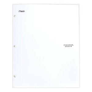 FIVE STAR 2-POCKET PLASTIC FOLDER AND FILE