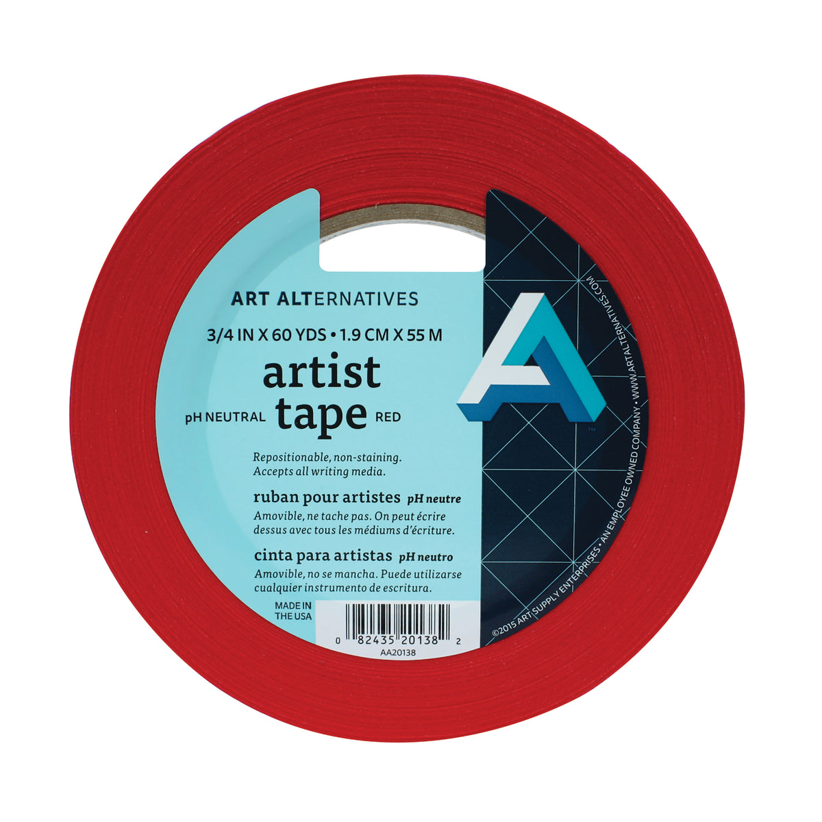 AA ARTIST TAPE 3/4&quot;X60YD RED