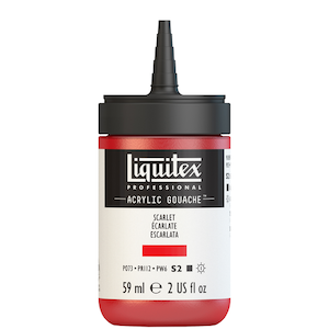 LIQUITEX ACRYLIC GOUACHE 59ml JAR SCARLET