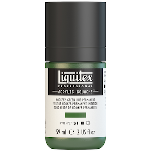 LIQUITEX ACRYLIC GOUACHE 59ml JAR HOOKER&#39;S GREEN HUE PERMANENT